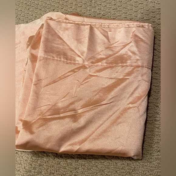 VTG Playboy Ceylon Dan River USA double satin Flat & Fitted sheet set peach